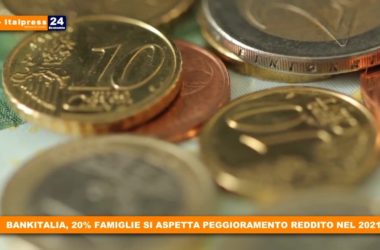 Bankitalia, 20% famiglie si aspetta peggioramento reddito nel 2021