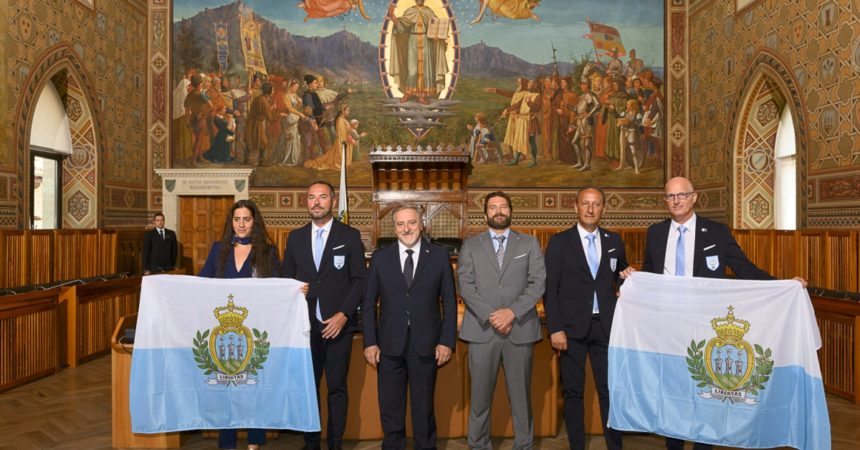 Consegnate le bandiere, parte l’avventura olimpica di San Marino