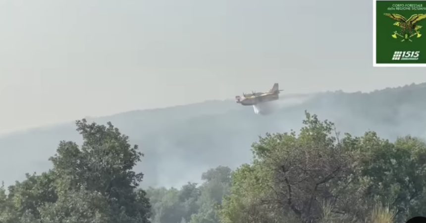 Incendi, dalle Madonie al Parco dell’Etna. Canadair in azione in Sicilia