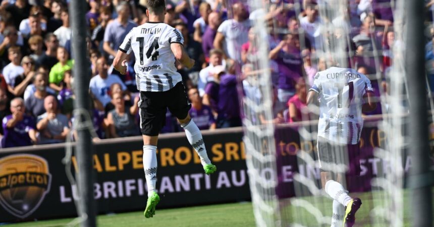 Milik illude la Juve, poi Perin la salva: 1-1 a Firenze