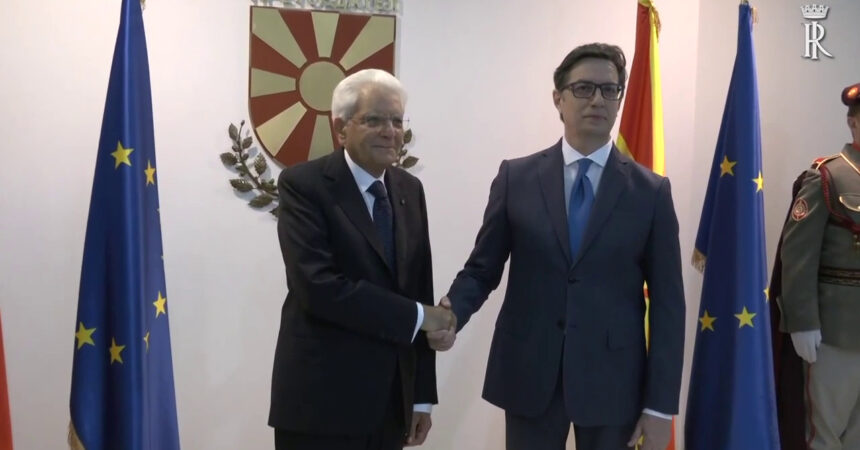Mattarella incontra il presidente della Macedonia del Nord