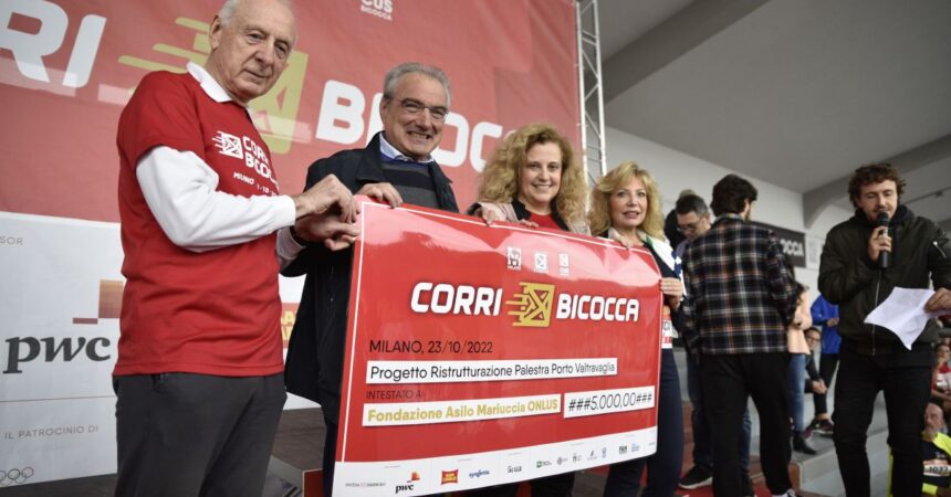 CorriBicocca, donati 5 mila euro alla Fondazione Asilo Mariuccia