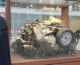 I resti dell’auto della scorta di Falcone esposti a Milano
