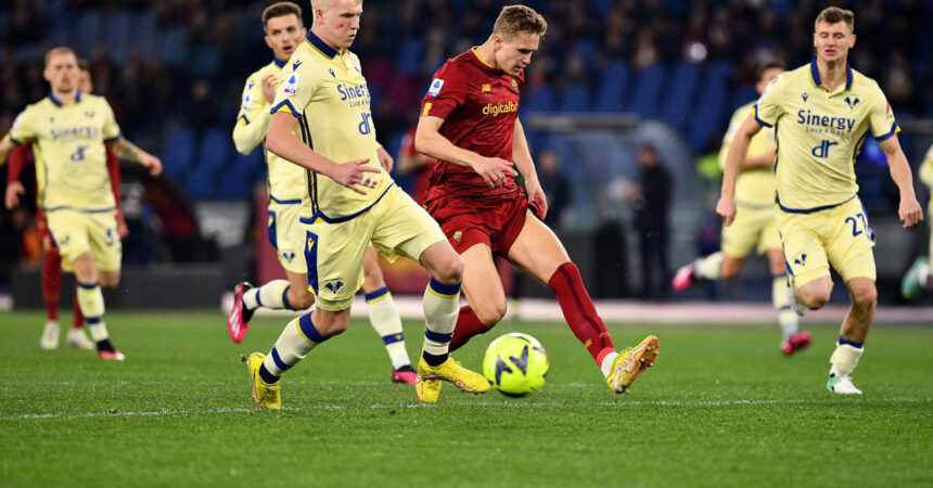 La Roma piega il Verona 1-0, gara decisa da Solbakken