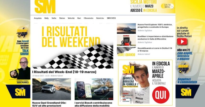 Sicilia Motori, on line il nuovo sito siciliamotori.it