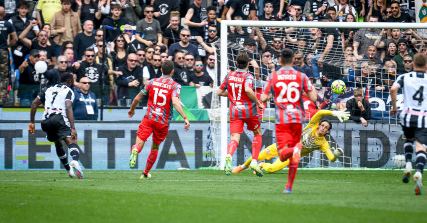 L’Udinese torna alla vittoria, 3-0 alla Cremonese