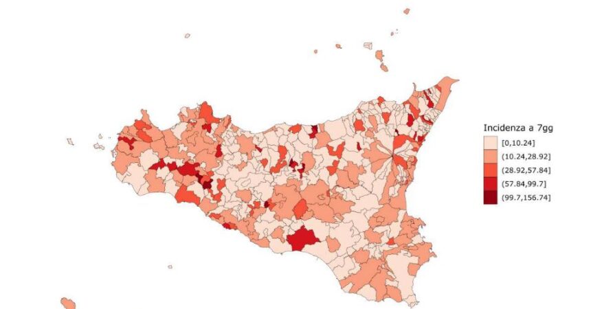 Covid, in Sicilia -5% di nuovi casi nell’ultima settimana