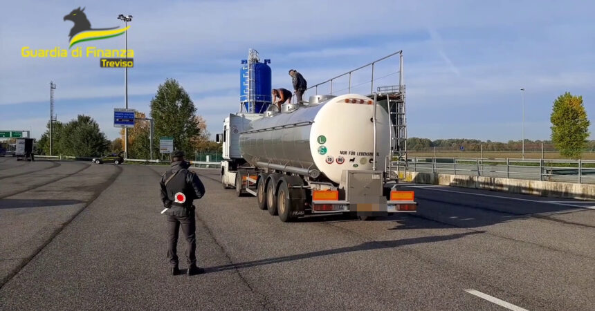 Treviso, gdf sequestra 24mila litri di gasolio di contrabbando