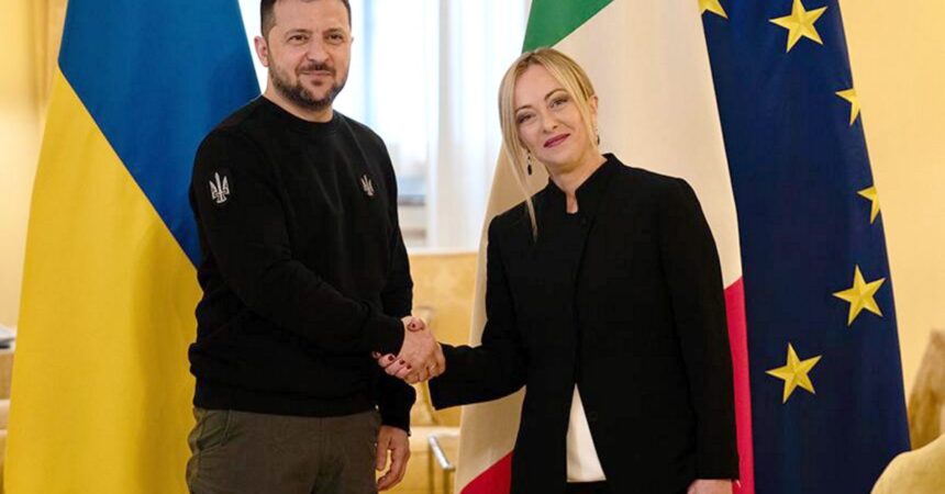 Meloni incontra Zelensky “L’Italia scommette sulla vittoria ucraina”