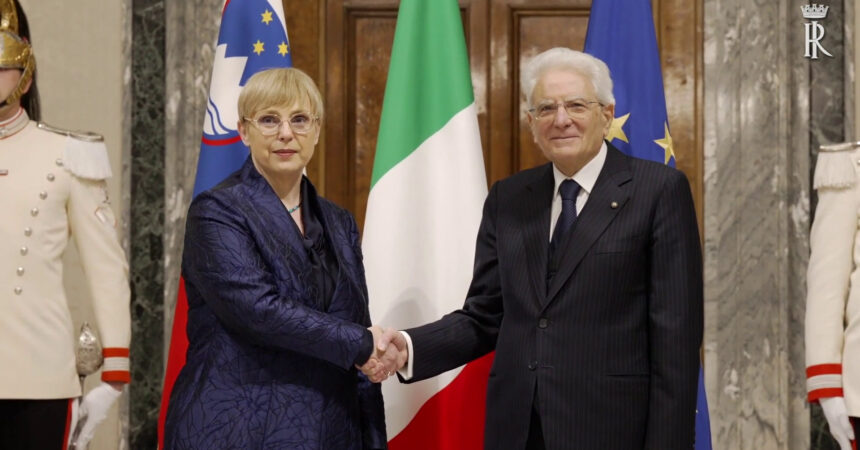 Mattarella incontra la presidente slovena