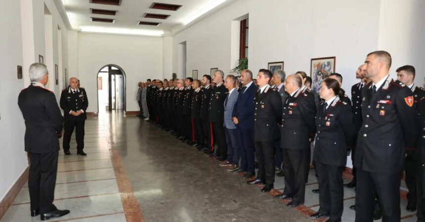 Generale Castello in visita di commiato al Comando provinciale Carabinieri di Palermo