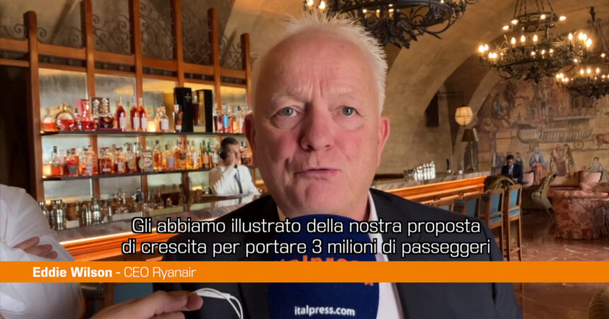 Ryanair, Wilson “In Sicilia vogliamo continuare a crescere”
