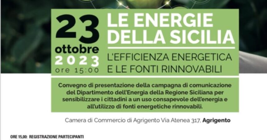 Ad Agrigento un convegno su rinnovabili ed efficienza energetica