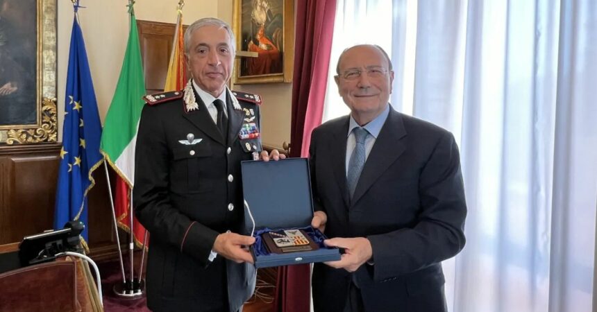 Schifani riceve il generale Spina, neo Comandante dei Carabinieri Sicilia