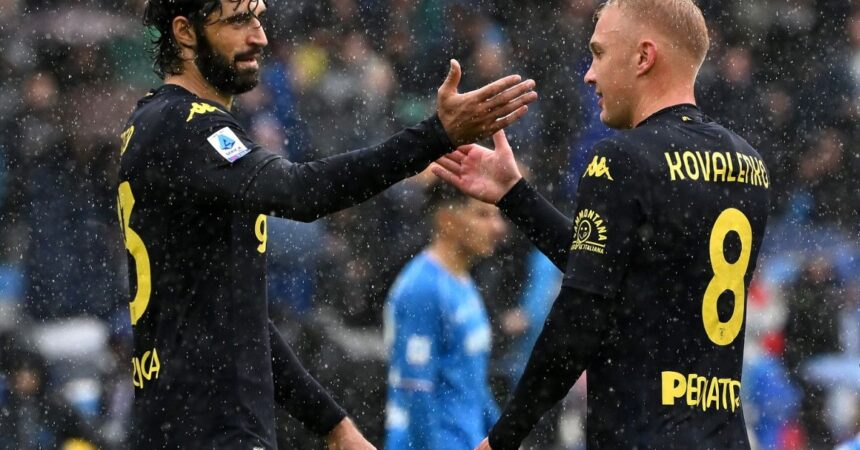 Kovalenko beffa il Napoli, l’Empoli vince 1-0 al Maradona
