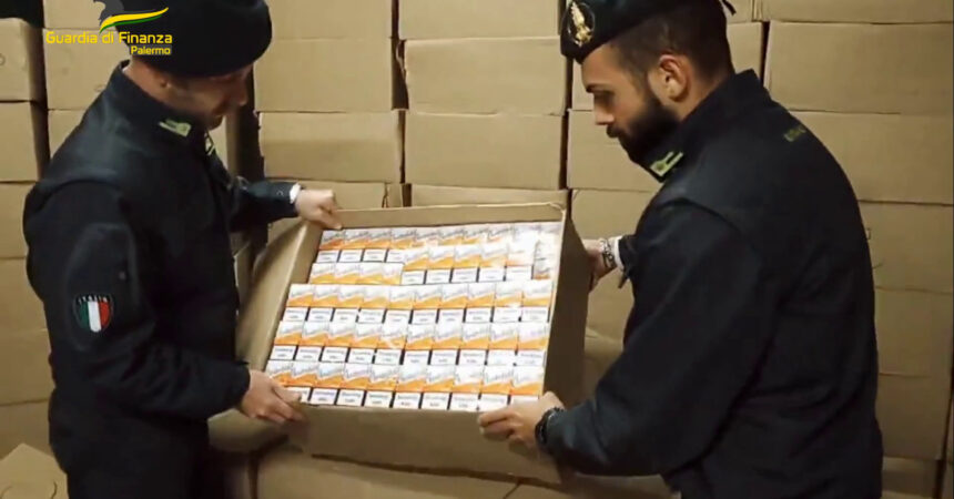 Palermo, sequestrati 1.200 kg di sigarette di contrabbando. Un arresto