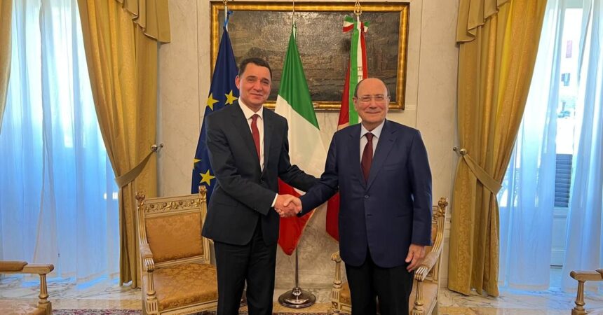 Schifani riceve a Palazzo d’Orlèans il neo console di Tunisia a Palermo