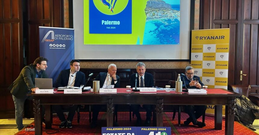 Aeroporto Palermo, Ryanair e Gesap presentano 41 rotte per l’estate