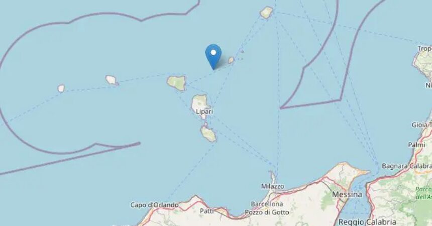 Scossa di terremoto di magnitudo 4.4 nell’arcipelago delle Eolie