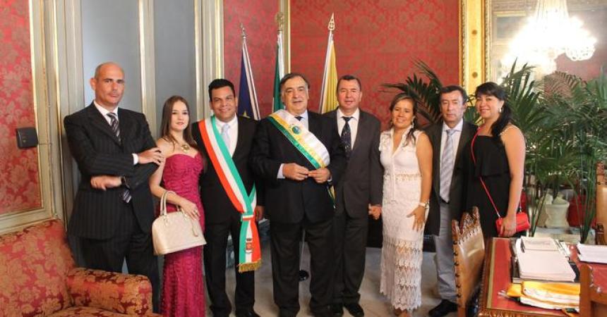 Orlando  incontra sindaco di Palermo colombiana