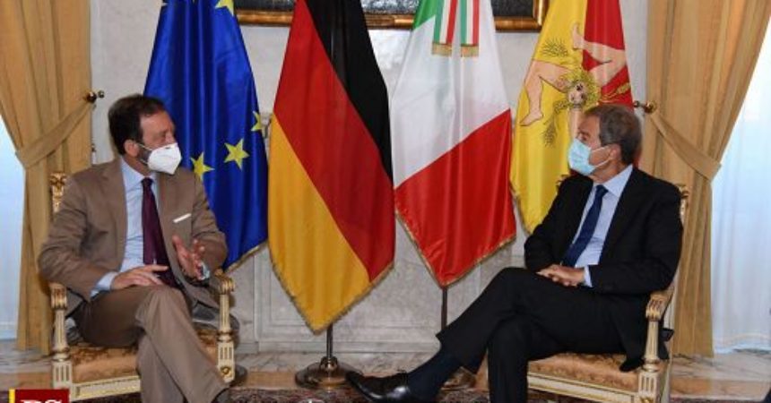 A Palermo Musumeci riceve l’ambasciatore tedesco in Italia
