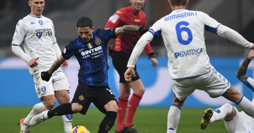 L’Inter ai quarti di Coppa Italia, battuto l’Empoli dopo 120′