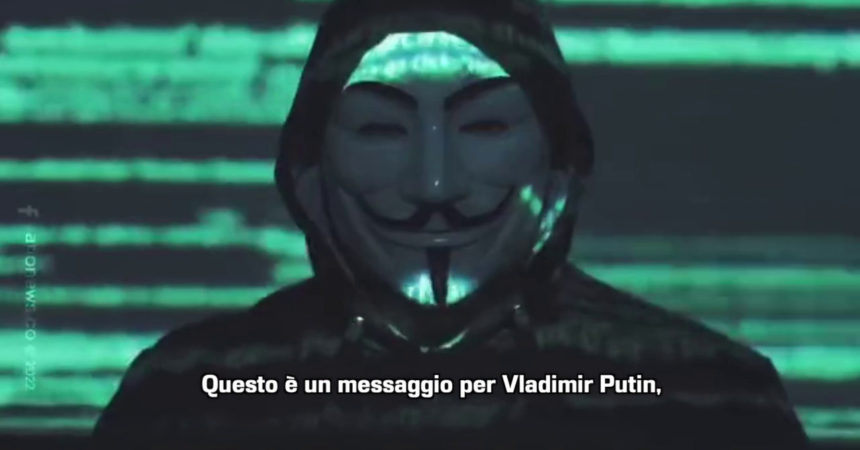 Ucraina, Anonymous dichiara cyber guerra a Vladimir Putin