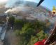 Domato incendio a Paganica con l’ausilio di un elicottero