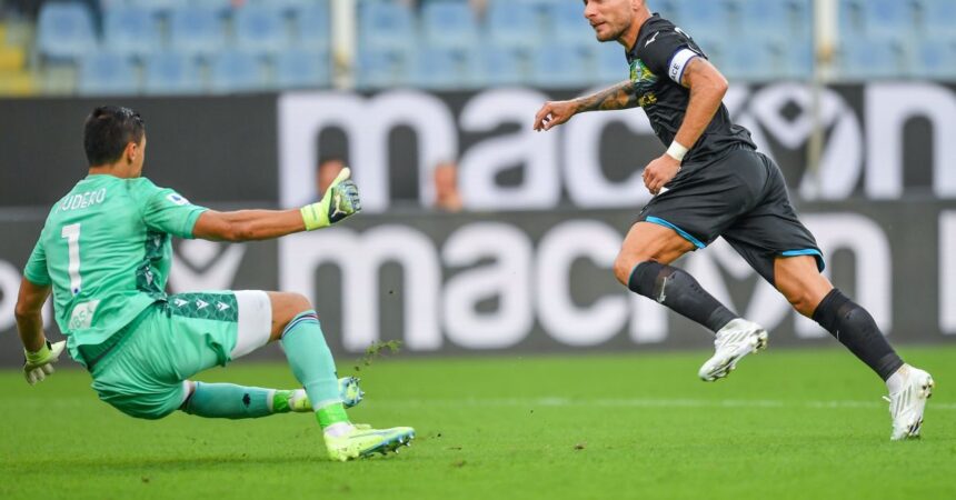 Non basta Immobile, la Samp frena la Lazio sull’1-1