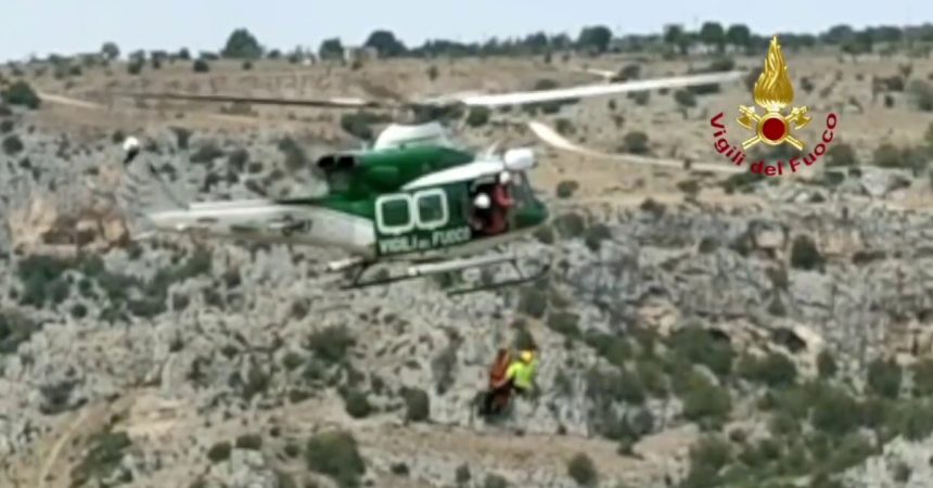 Escursionista soccorso dai Vigili del Fuoco a Matera