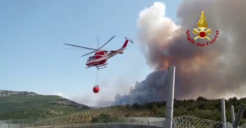 Incendio boschivo nel triestino, Canadair anche dalla Slovenia