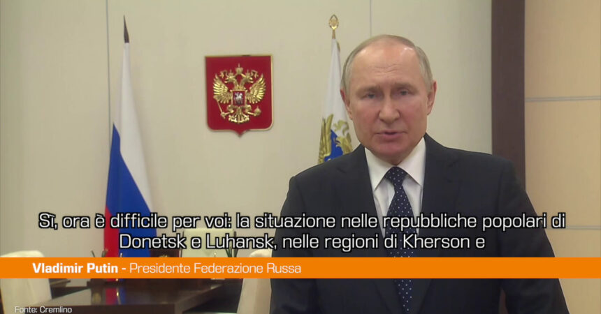 Ucraina, Putin “Situazione difficile nei territori annessi”