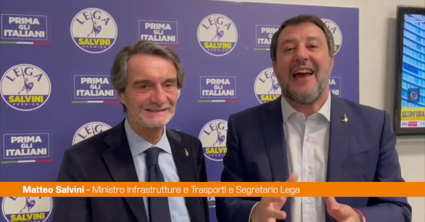 Regionali, Salvini “Lega e Fontana riconfermati a furor di popolo”