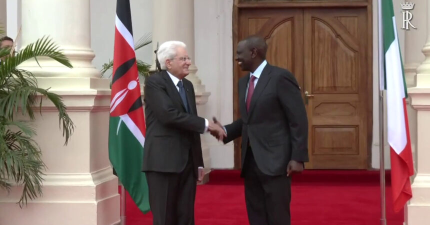 Mattarella a Nairobi incontra il presidente del Kenya