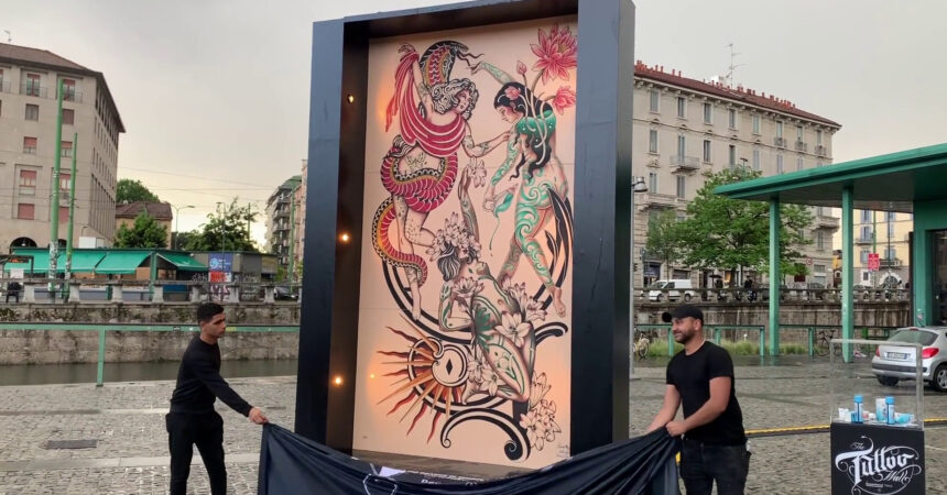 Street art e tattoo in un’opera in mostra a Milano