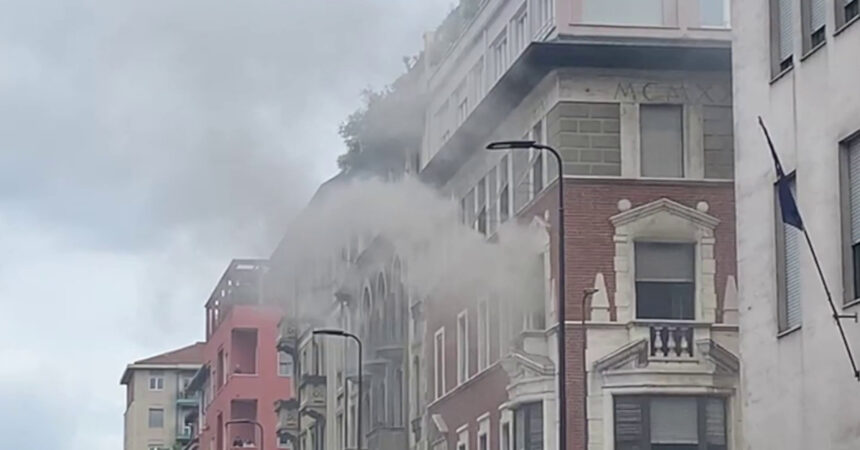 Esplosione, le immagini del palazzo coinvolto nell’incendio