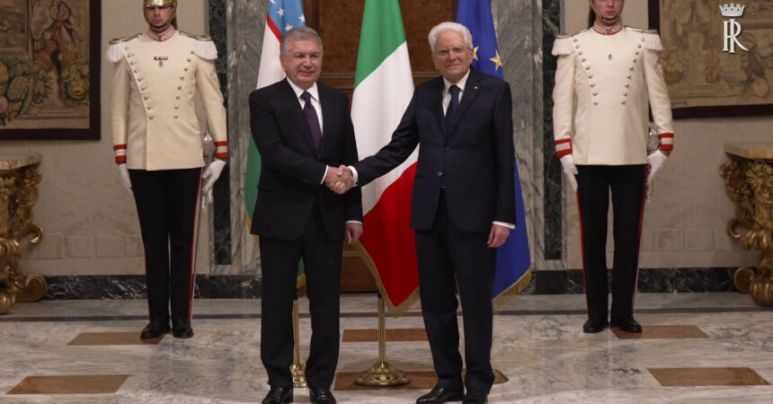 Mattarella incontra il presidente dell’Uzbekistan