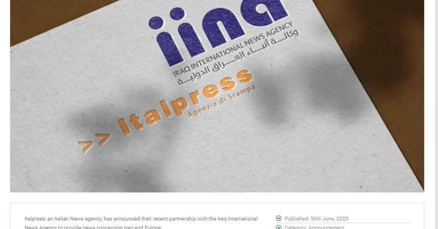 Editoria, al via partnership Italpress-Iraq Internazional News Agency