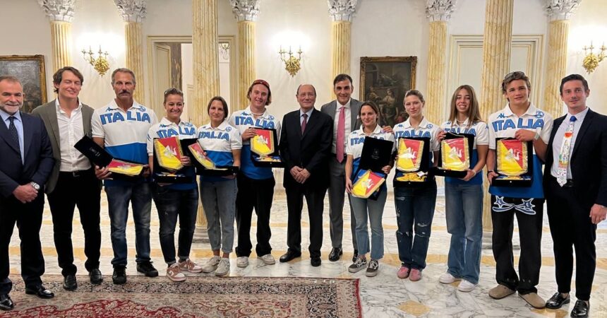 Schifani riceve a Palazzo d’Orlèans la nazionale italiana di Wakeboard