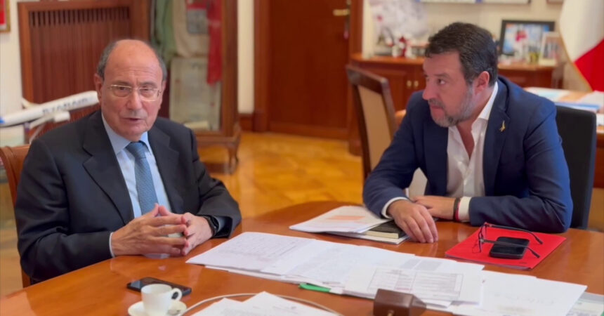 Le infrastrutture siciliane al centro di un incontro Salvini-Schifani