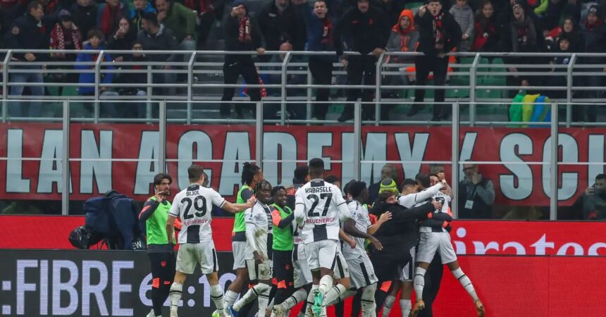 Milan-Udinese 0-1, decide un rigore di Pereyra