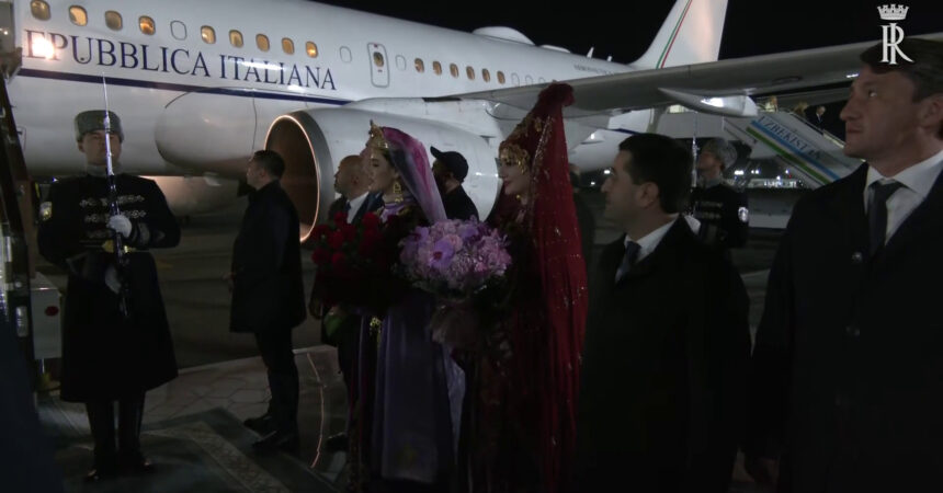 Il Presidente Sergio Mattarella è arrivato a Tashkent, in Uzbekistan