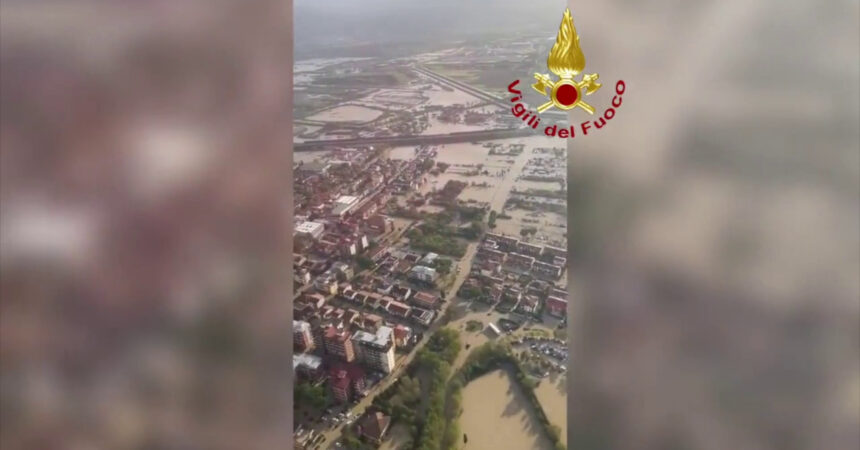 Maltempo, le immagini delle aree alluvionate tra Empoli e Vinci