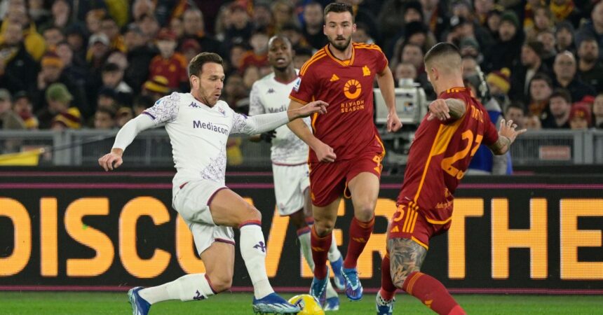 Roma-Fiorentina 1-1, Martinez Quarta risponde a Lukaku
