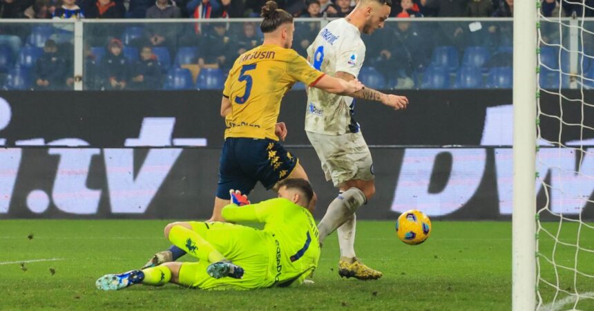 Genoa-Inter 1-1, Dragusin risponde ad Arnautovic