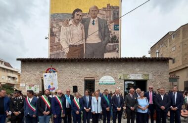 Inaugurato a Canicattì il murale dedicato ad Antonino e Stefano Saetta