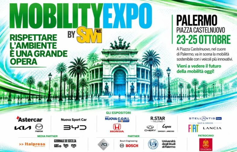 Mobility Expo by SM a Palermo, le auto dei sogni in mostra a Piazza Castelnuovo